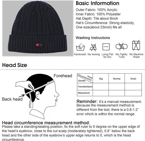 SVPRO Battery Heated Hat Rechargeable Electric Beanie Hat Men Women Skull Cap in Kuwait