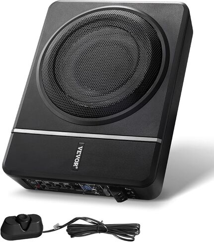 VEVOR 10 "440W مضخم صوت السيارة تحت المقعد، مكبرات صوت سيارة نحيفة تعمل بالطاقة مع إضاءة محيطة زرقاء، فرع صوتي منخفض تحت المقعد مع مكبر صوت مدمج، وحدة تحكم عن بعد لسيارات الدفع الرباعي والسيارات والشاحنات وRV in Saudi Arabia