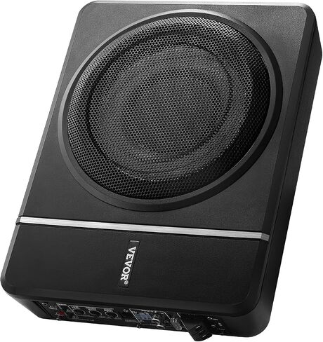 VEVOR 10 "440W مضخم صوت السيارة تحت المقعد، مكبرات صوت سيارة نحيفة تعمل بالطاقة مع إضاءة محيطة زرقاء، فرع صوتي منخفض تحت المقعد مع مكبر صوت مدمج، وحدة تحكم عن بعد لسيارات الدفع الرباعي والسيارات والشاحنات وRV in Saudi Arabia