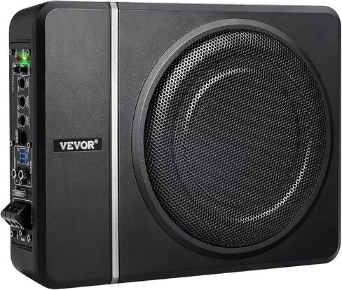 VEVOR 10 "440W مضخم صوت السيارة تحت المقعد، مكبرات صوت سيارة نحيفة تعمل بالطاقة مع إضاءة محيطة زرقاء، فرع صوتي منخفض تحت المقعد مع مكبر صوت مدمج، وحدة تحكم عن بعد لسيارات الدفع الرباعي والسيارات والشاحنات وRV in Saudi Arabia