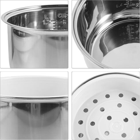 Ciieeo Rice Cooker Inner Pots 2L Stainless Steel Interior Cooking Pan Nonstick Pressure Cooker Replacement Electric Cooking Pot Liner Container in Saudi Arabia