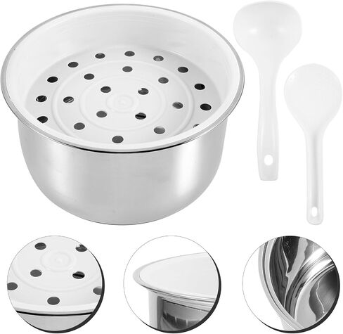 Ciieeo Rice Cooker Inner Pots 2L Stainless Steel Interior Cooking Pan Nonstick Pressure Cooker Replacement Electric Cooking Pot Liner Container in Saudi Arabia