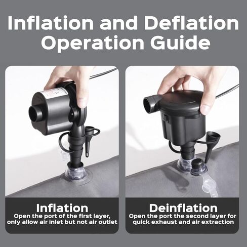 مرتبة هوائية EVEME متوافقة مع سطح تيسلا موديل Y مع مضخة هواء كهربائية ومسند للرأس ووسادة نوم للتخييم في الهواء الطلق والسفر موديل Y وإكسسوارات 2023 2022 2021 2020، أبيض كريمي in Kuwait