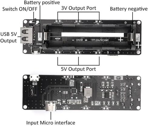 حامل بطارية Aideepen 1865O V3، وحدة شحن البطارية، وصلة WiFi Micro-USB مع كابل USB. in Kuwait
