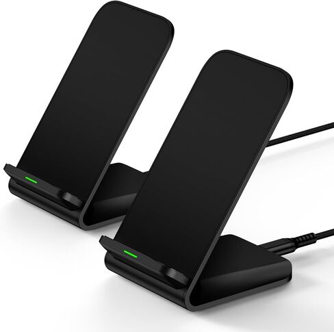 Fast S24 Ultra Samsung Wireless Charger Stand, 2 Pack 15W Cordless Charging Station for Samsung Galaxy S24 Plus S23 FE S22 S21 Z Flip 6 5, iPhone 16 15 Pro Max 14 13 12 11, Android Phone Holder Dock in Saudi Arabia