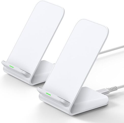 Fast S24 Ultra Samsung Wireless Charger Stand, 2 Pack 15W Cordless Charging Station for Samsung Galaxy S24 Plus S23 FE S22 S21 Z Flip 6 5, iPhone 16 15 Pro Max 14 13 12 11, Android Phone Holder Dock in Saudi Arabia