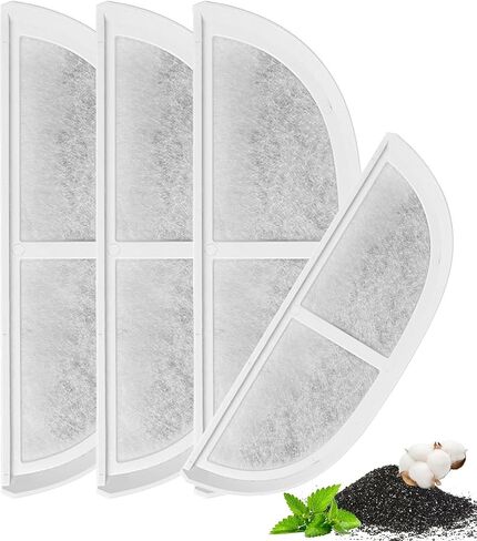 10-pack pet water fountain filter replacements designed for use with the eufy Pet Water Fountain, providing a triple filtration system to ensure fresher and purer water for your beloved dogs and cats. in Saudi Arabia