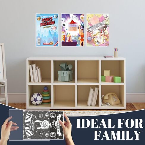 4 عبوات من حاملات الكتب الهزلية البلاستيكية الصلبة، وأكمام عرض الكتب الهزلية الشفافة الكريستالية الممتازة من مادة PVC ذات الحجم الحالي لحماية القصص المصورة الحديثة وتخزين مجلة القصص المصورة العادية لهواة جمع الأعمال الصغيرة in Kuwait