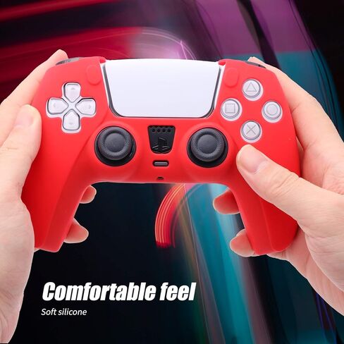 غطاء وحدة تحكم PS5 من السيليكون، غطاء وحدة تحكم PS5 - أحمر in Kuwait