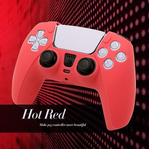 غطاء وحدة تحكم PS5 من السيليكون، غطاء وحدة تحكم PS5 - أحمر in Kuwait