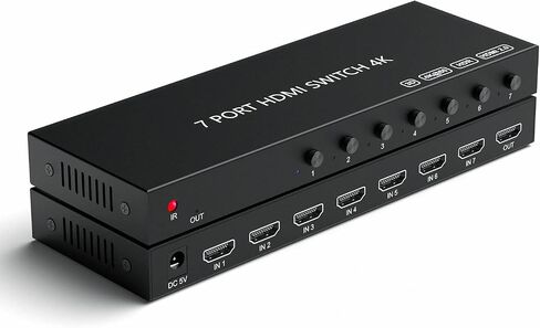 ZUZONG 5 Port HDMI Switch 4k@60hz, HDMI Switcher 5 in 1 Out HDCP 2.0 HDMI2.0 Hub Supports 3D Compatible with Nintendo Switch/Switch OLED/Xbox PS5/4/3 DVD Player Fire Stick Roku Apple TV Chromecast PC in Saudi Arabia