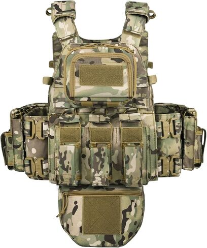BOMTURN Great Tactical Outdoor Vest for Men Multifunctional Modular Molle Vest with Metal Buckles in Kuwait