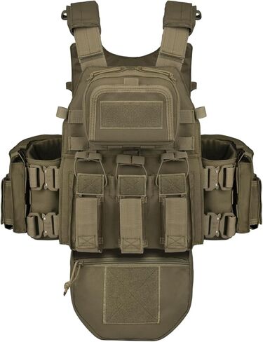 BOMTURN سترة تكتيكية رائعة للاستخدام الخارجي للرجال متعددة الوظائف سترة مولي مع أبازيم معدنية in Kuwait