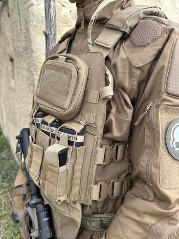 BOMTURN Great Tactical Outdoor Vest for Men Multifunctional Modular Molle Vest with Metal Buckles in Kuwait