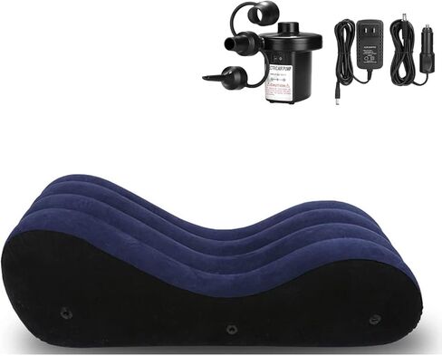 كرسي أريكة قابل للنفخ مع مضخة هواء صغيرة تعمل بالطاقة USB، أريكة هوائية على شكل حرف S، أريكة قابلة للنفخ، كرسي أريكة قابل للنفخ متعدد الوظائف لغرفة المعيشة الداخلية وغرفة النوم (أريكة) in Kuwait