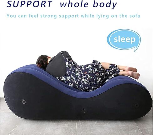 كرسي أريكة قابل للنفخ مع مضخة هواء صغيرة تعمل بالطاقة USB، أريكة هوائية على شكل حرف S، أريكة قابلة للنفخ، كرسي أريكة قابل للنفخ متعدد الوظائف لغرفة المعيشة الداخلية وغرفة النوم (أريكة) in Kuwait