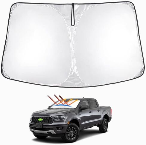 T TGBROS Windshield Sun Shade Custom Fit for 2020-2023 2024 Toyota Highlander Accessories Foldable Sun Shield Reflective Polyester Sun Visor Cover Block Heat and Sun Protection in Saudi Arabia