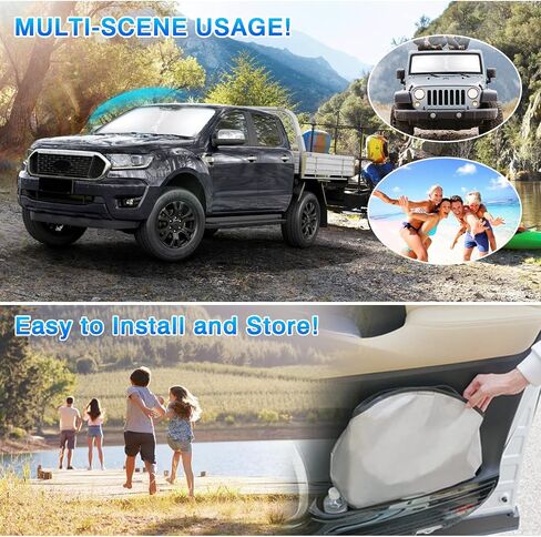 T TGBROS Windshield Sun Shade Custom Fit for 2020-2023 2024 Toyota Highlander Accessories Foldable Sun Shield Reflective Polyester Sun Visor Cover Block Heat and Sun Protection in Saudi Arabia