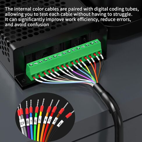 DB15 Female Connector to Bare Wire 3.3-Foot 24AWG, DB15 Extension Cable All 15 Wires Equipped with Marker Terminal Blocks D-SUB 15 Pin Cable to Bare Wire in Kuwait