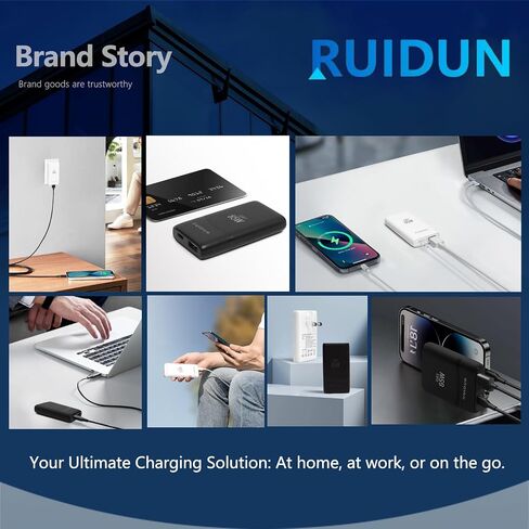 65W GaN USB C Charger, Dual-Port Fast Wall Charger with PD 3.0 & QC 4.0, Foldable Plug Compact Power Adapter for MacBook Pro/Air, iPhone 16, iPad Pro, Samsung Galaxy S24, Steam Deck & More in Saudi Arabia