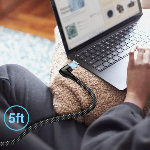 100W 2 in 1 Magnetic USB C Charging Cable [2-Pack, 4/6.6FT] 480Mbps Data Transfer, 5A C to C Cable Fast Charging for iPhone 16/15/14/13 Pro Max, MacBook Pro,iPad,Galaxy S22,Pixel in Kuwait