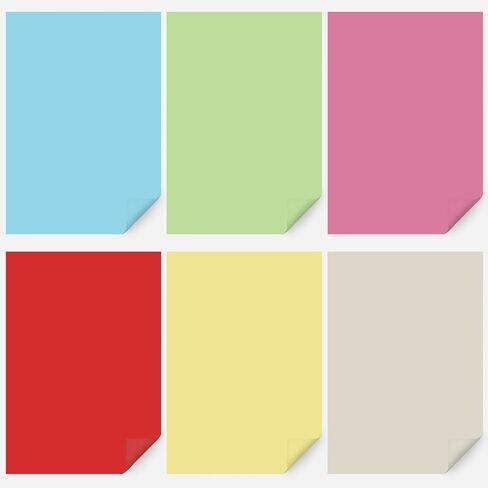 Soild Color Wrapping Paper 6 Folded Sheets,6 Color Gift Wrap Paper,Colorful Matte Plain Wrapping Paper Dual Surface Bulletin Board Poster Paper 51×75cm For Wrapping Painting Crafts All Occasion Decor in Saudi Arabia