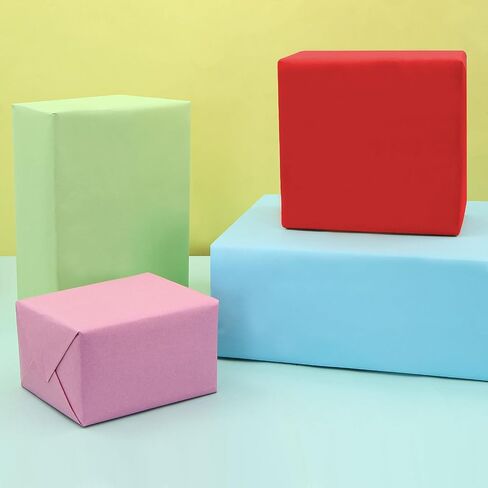 Soild Color Wrapping Paper 6 Folded Sheets,6 Color Gift Wrap Paper,Colorful Matte Plain Wrapping Paper Dual Surface Bulletin Board Poster Paper 51×75cm For Wrapping Painting Crafts All Occasion Decor in Saudi Arabia