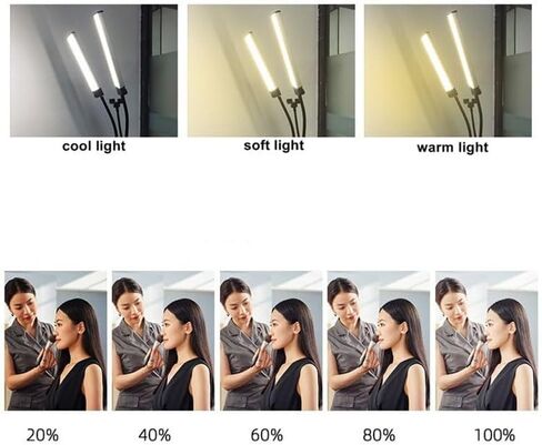 Toyshi Adjustable Selfie Lash Light Flex Light Pro - Portable Dual LED Lamp with Tripod and Phone Holder Mount, Flexible 2-Point LED Lights for Tattoo artists, Eyelash Artists, Eyebrow in Saudi Arabia