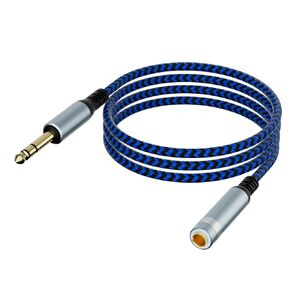 LDKCOK 1/4 inch TRS Extension Cable 10ft, 1/4" inch Male to Female Stereo Headphone Guitar Extension Cable, Quarter inch Headphone Extension Cable