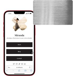 Metal Digital Business Card - Smart NFC Networking Card for Social Media Sharing & Instant Contact - Touch Sharing - iOS and Android (Black)
