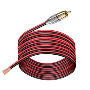 (14AWG 6.6FT RCA to Speaker Bare Wire Cable, Heavy 14 Gauge Speaker Bare Wire Cables to RCA Plugs Adapter Repair Speaker Cord for Speakers Amplifier TV Subwoofer
