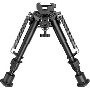 CVLIFE 6-9 Inches Picatinny Bipod Adjustable Spring Return with Picatinny Adapter