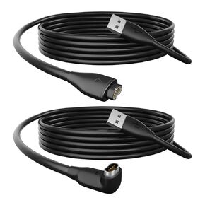 كابل شاحن USB متوافق مع Garmin Fenix ​​7 6 5 S X، Forerunner 945 45 45S 245 Music، Vivoactive 5 4 4S 3، Instinct 1 2 2S Tide التكتيكية، Approach S10 S40 S60 X10، Venu Sq 2 2S، Vivomove، عبوتان