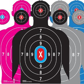 Heavy Duty Shooting Targets Paper Targets for Shooting Range - Indoors & Outdoor Targets for Shooting Rifle - Gun Range Targets for Pistol Shooting - Handgun Shooting Range Accessories