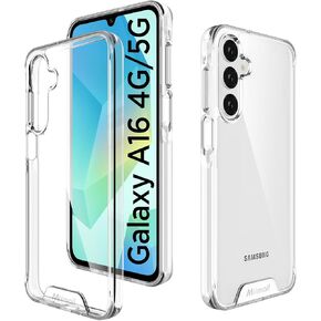 Miimall for Samsung Galaxy A16 5G Case, Anti-Yellowing Anti-Fingerprint Clear Case | Mil-Grade Protection Slim Phone Cases | Thin Shockproof Anti-Scratch Transparent Rugged Cover for A 16 5G, Clear