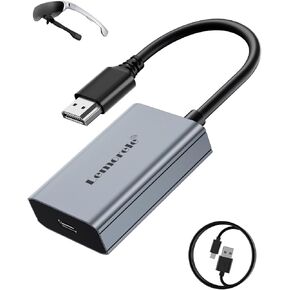 Lemorele HDMI to USB Type C Adapter 4K@60HZ w/Cable Design, Plug and Play, for RayNeo, XREAL Air, Rokid Air, Thunderbird AR, GRAWOOA, Sonny, Switch, Steam Deck, Xbox, PS5, PS4, Google TV