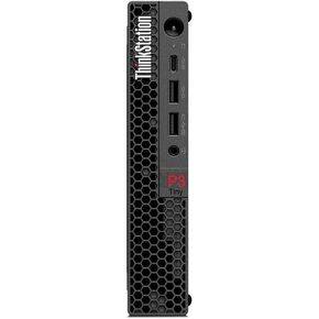 Lenovo ThinkStation P3 Tiny Workstation, Intel Core i7-13700 2.1GHz, 16GB RAM, 512GB SSD, NVIDIA T400 4GB, Windows 11 Pro, Black