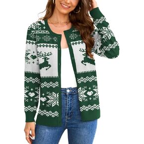 Women's 2024 Cardigan Sweaters Trendy Casual Button Down Long Sleeve Crew Neck Lightweight Knit Fall Cardigans Coat