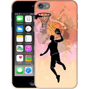 SM Cases iPod Touch 7 Case, iPod Touch 6 Case, iPod Touch 5 Case - Basketball Abstract Design 3D Printed Phone Back Hard Plastic Cover Case for iPod Touch 7/6 / 5.