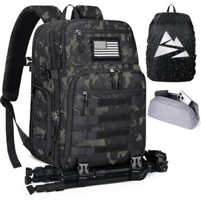 SDYSM Camera Backpack Bag Professional for DSLR/SLR Mirrorless Camera Waterproof 15.6 inch Tactical Camera Bags for Photographers with Rain Cover, Tripod Holder, Small Bag Photography Backpack Case