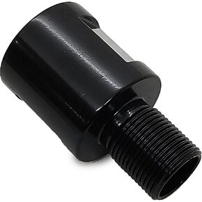 1/2-28 Male to 5/8-24 Female Adapter Enhancement Device Steel CNC Machined Black