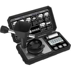 MAXUS Digital Milligram Scale 50g/0.001g with Calibration Weight, Reloading Scale with Powder Trickler Accessories