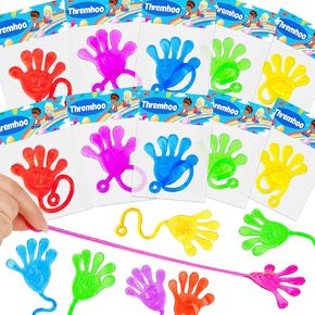 40 Pcs Sticky Hands For Kids Party Favor Goodie Bag Stuffer Stretchy Treasure Box Toy Classroom Prize Student Mini Toy Bulk Pinata Filler Elementary School Gift Bag Small Favors Slap Hand Supplies