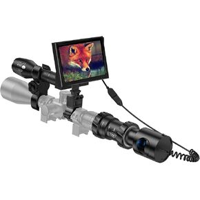 BESTSIGHT Night Vision Scope,DIY Night Vision(Day and Night),Quick Installation Barrle,5" Display Screen with 5w 850nm Infrared Illuminator,View 200m in Night,for 38-44mm Eyepiece Scope (TMNV01P)