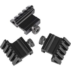 Marmot 45 Degree Rail Mount 4 Slots Picatinny Weaver Rail for Flashlights Laser Red Dot Sight Optics,3 Units in Pack