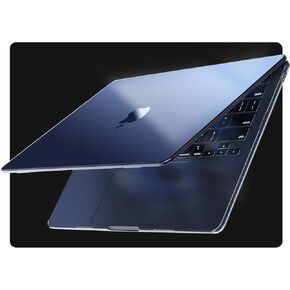 EooCoo [Ultra Thin Armor] Compatible with MacBook Air 13 inch 2025 2024-2022 M3 M2 A3113 A2681, [100% Match Midnight] [Anti-Fingerprint], Air 13.6" Matte Protective Case&Keyboard Skin, Midnight Clear