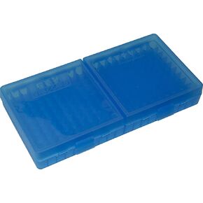 MTM Ammo Box 200 Round Flip-Top 9mm 380 ACP, Clear Blue