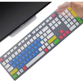 Keyboard Cover Skin for Dell KM636 KB216 KB216t KB216d KB216p Wired & Wireless Keyboard, Dell Optiplex 5250 3050 3240 5460 7450 7050, Dell Inspiron Desktop 24" 27" 5400 5490 7700 7790 3475 3670 3477