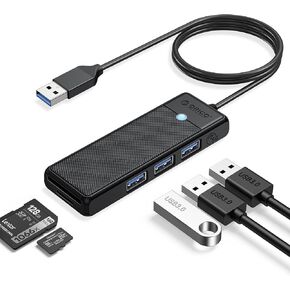 USB C Hub, ORICO 5-Ports USB Hub with SD/TF Card Reader, 3 USB 3.0 Ports, USB Splitter USB Expander for Laptop, Xbox, Flash Drive, HDD, Console, Printer, Camera, Keyborad, Mouse