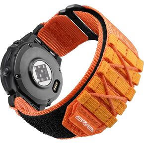 Tactical Rugged Band for Garmin Fenix 7X/Fenix 7X Pro/Fenix 6X Pro/Fenix 5X Plus/Fenix 5X/Fenix 3/Fenix 3 HR/Tactix Delta/Descent/Epix Pro 2 51mm, Nylon for Garmin Quickfit 26 Watch Bands
